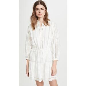 JOIE Adel B White Eyelet Lace Long Sleeve Cotton Dress US SMALL NWT $378